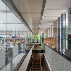 An image of the inside of a university building. 