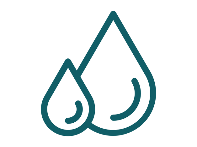 Icon of two water droplets