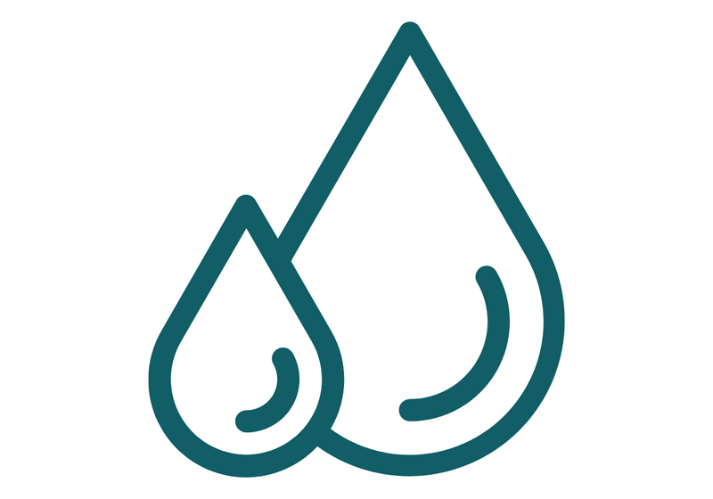 Icon of two water droplets