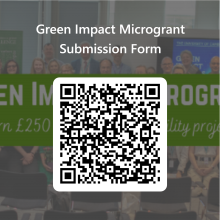 QR Code leading to a microsoft form to apply for a grant